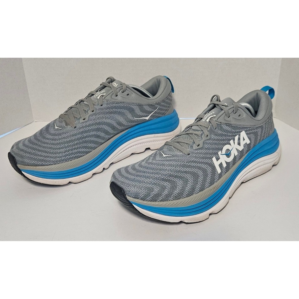 Hoka Gaviota 5 Mens Running Shoes Sneakers Gray Size 11.5 D Comfort Performance - Picture 3 of 11
